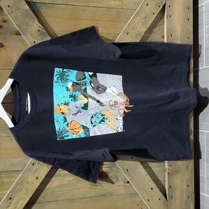 BLACK GRAPHIC TSHIRT LOS ANGELES WHITE MEN CANT JUMP MOVIE SIZE XXL